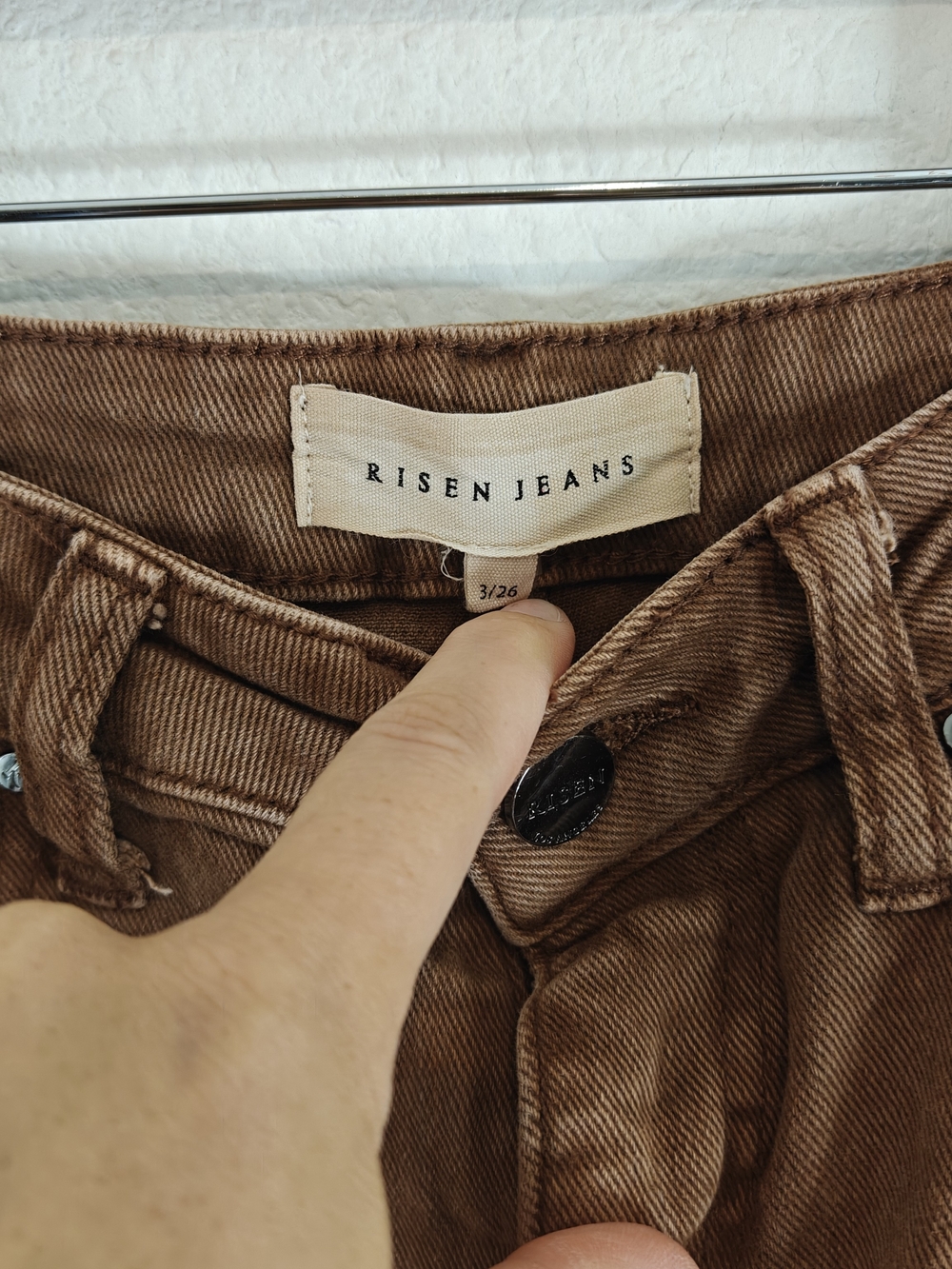 Risen Cocoa Utility Cargo Jeans High Rise Relaxed Fit Cargo Denim Y2K Street 26 - Picture 10 of 16